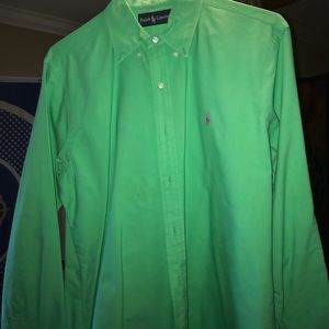 Green Ralph Lauren Button Down Shirt
